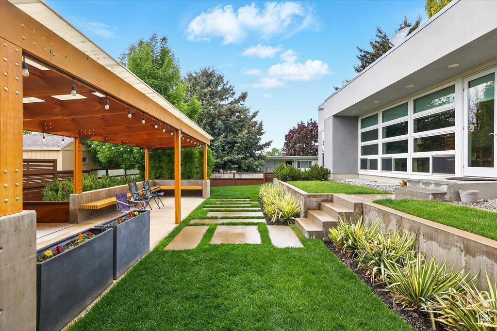 View of yard featuring a patio area