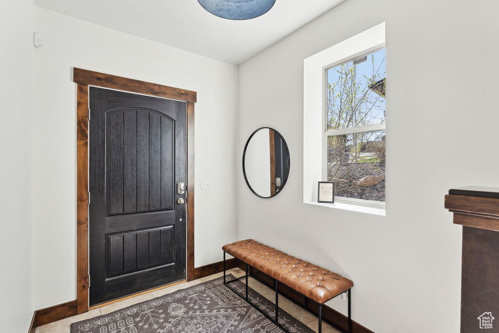 Entrance foyer featuring baseboards