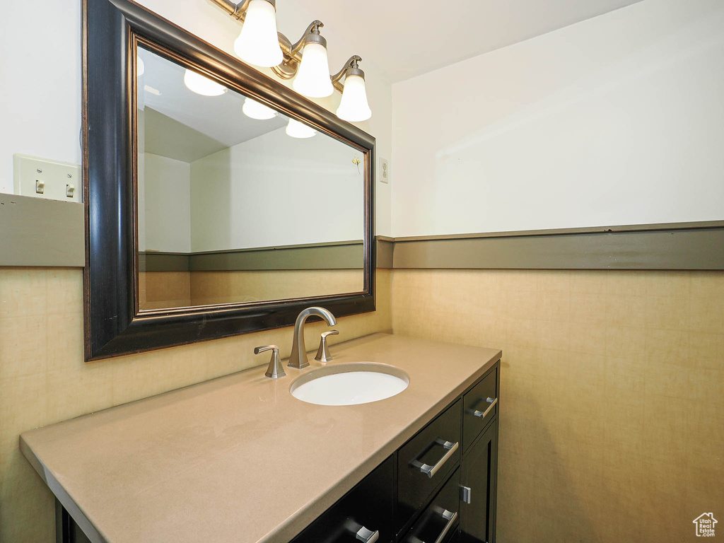 Bathroom featuring vanity
