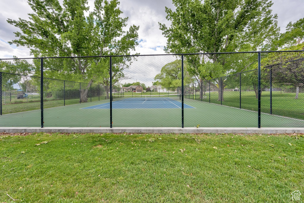 View of tennis court