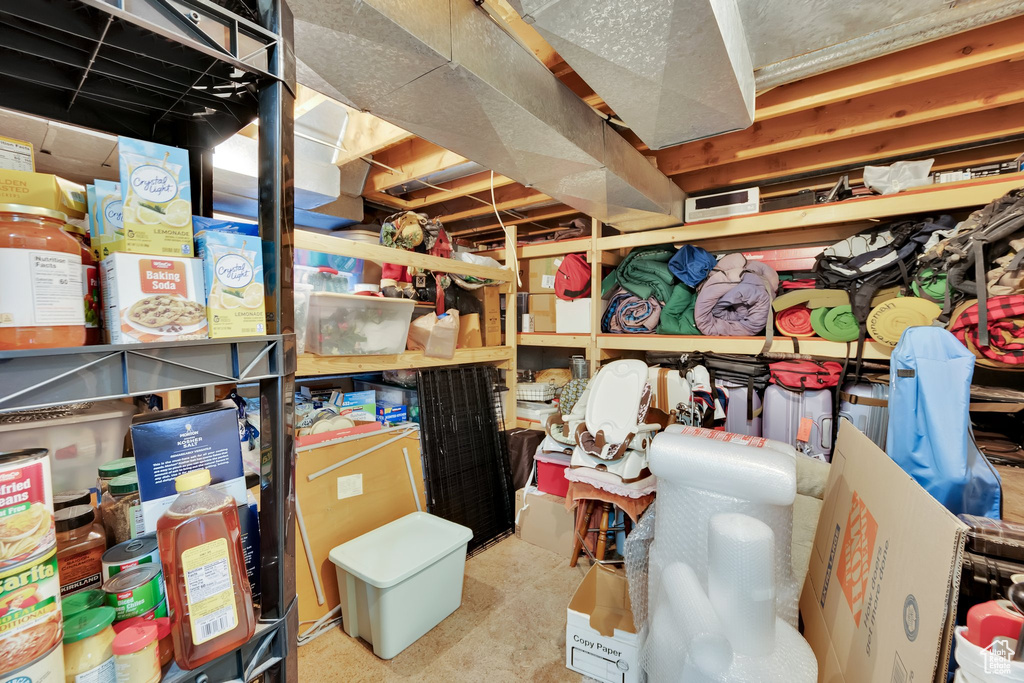 View of storage area