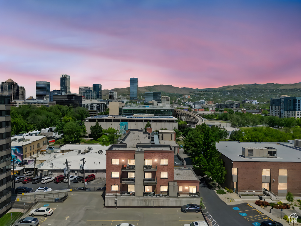 View of city featuring a mountainous background