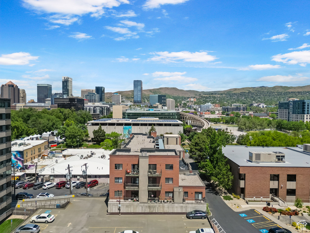 View of city featuring a mountain backdrop