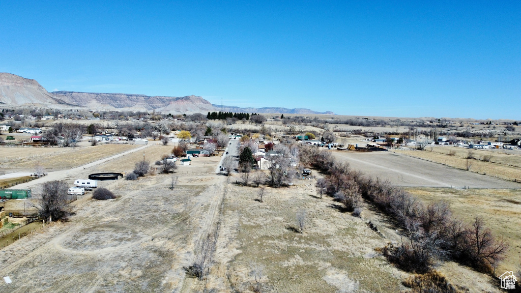 View of mountain background with rural landscape