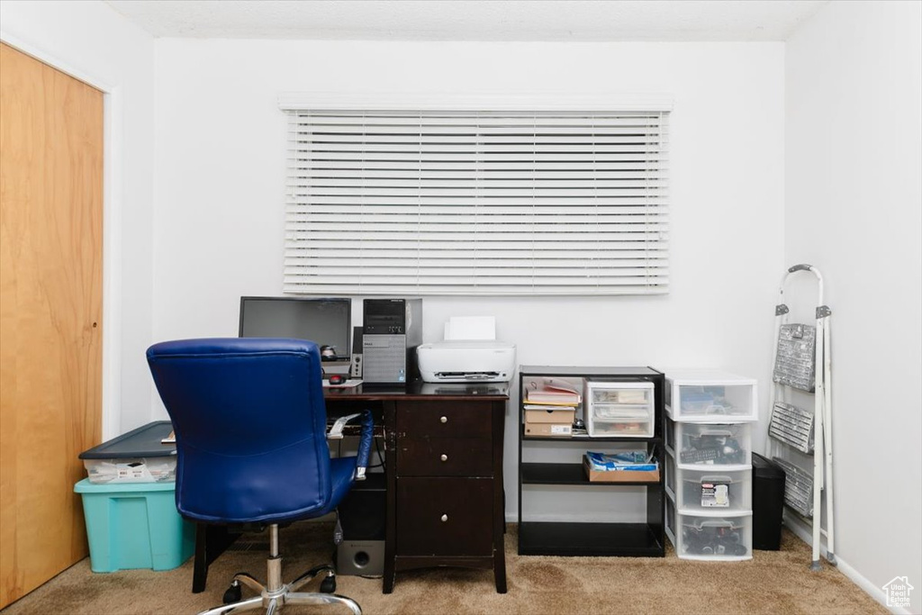 View of carpeted office space