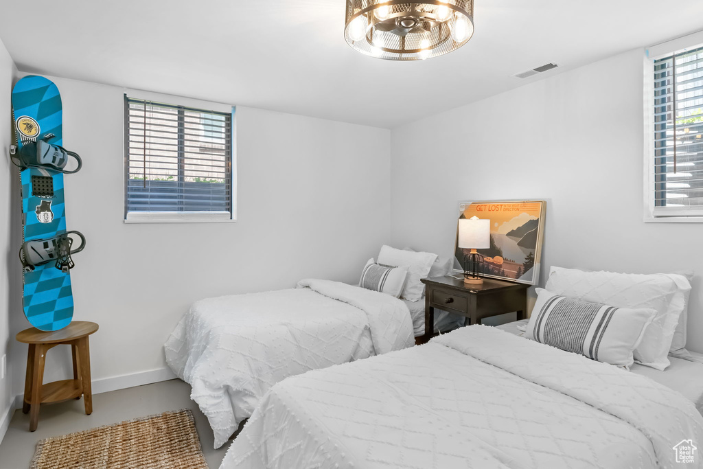 Bedroom featuring baseboards