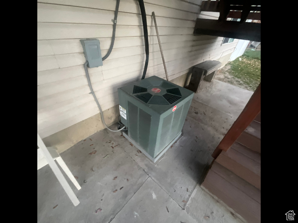 Exterior view of central AC unit