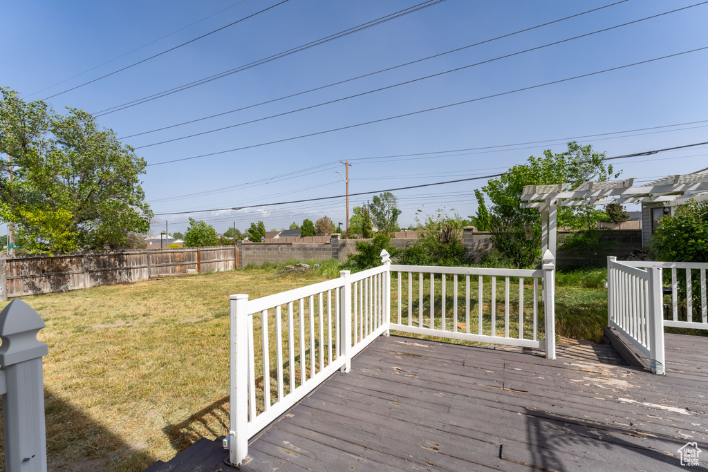 View of wooden terrace