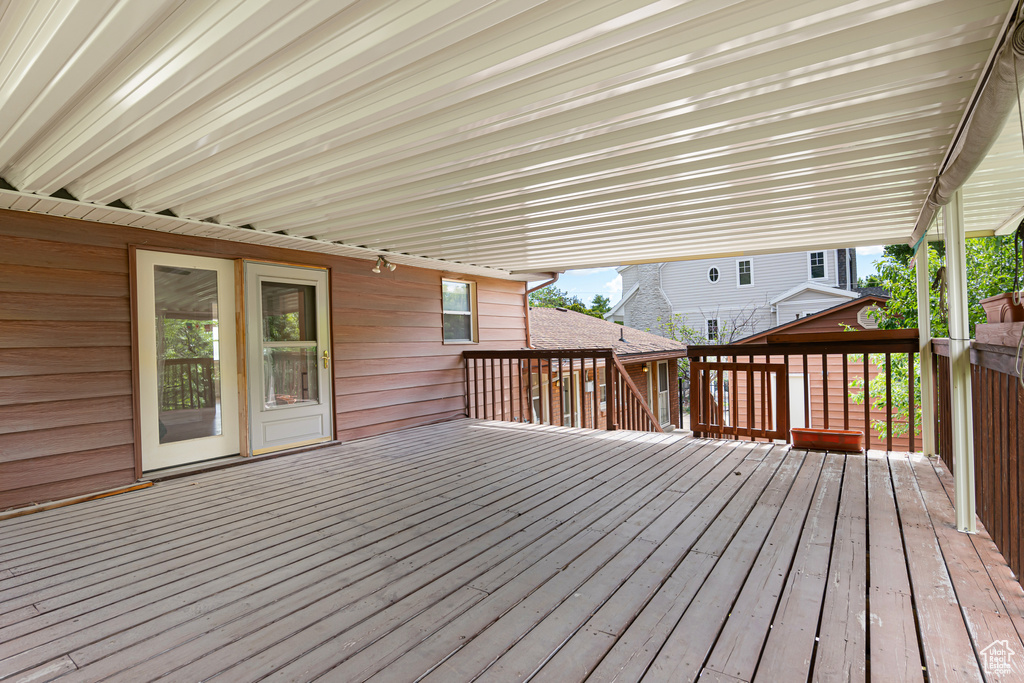 View of wooden terrace