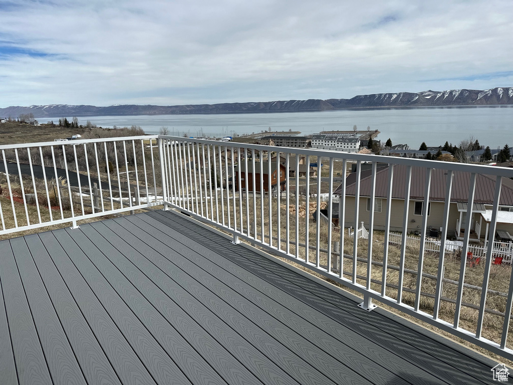 Deck with a water view