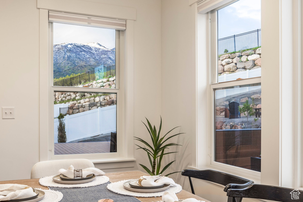 View of dining space