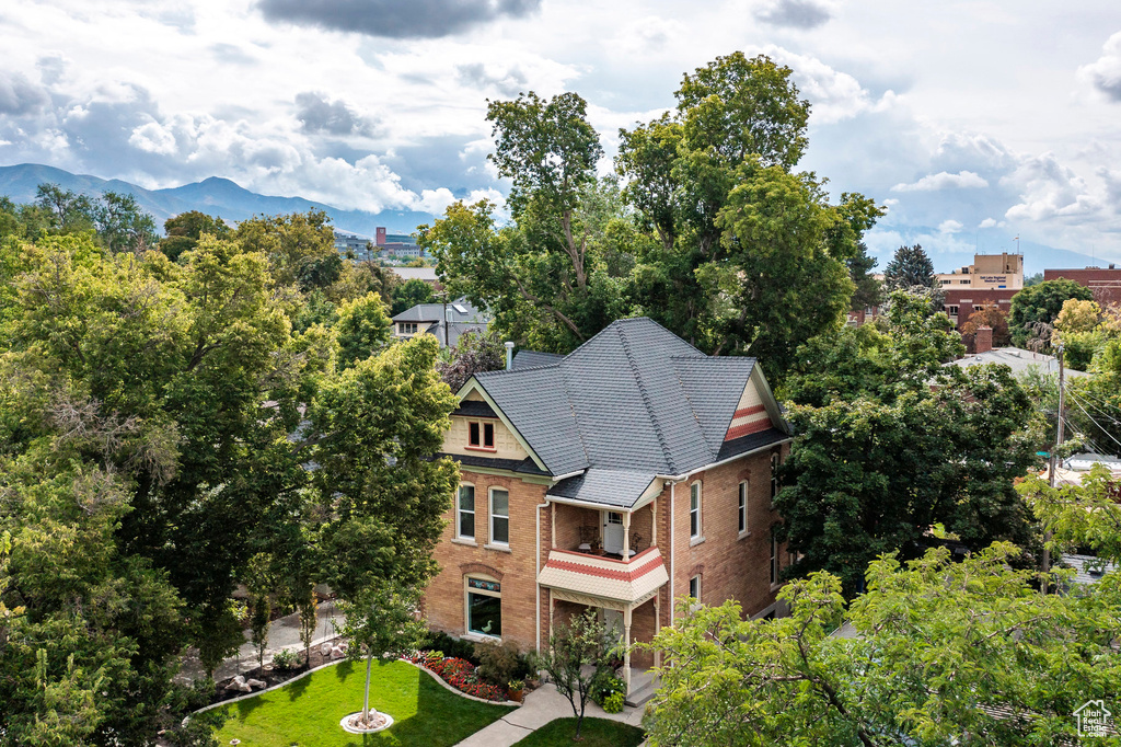 View from above of property