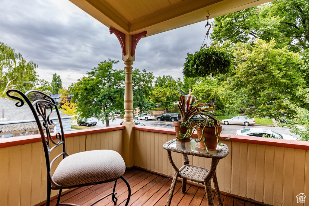 View of wooden terrace