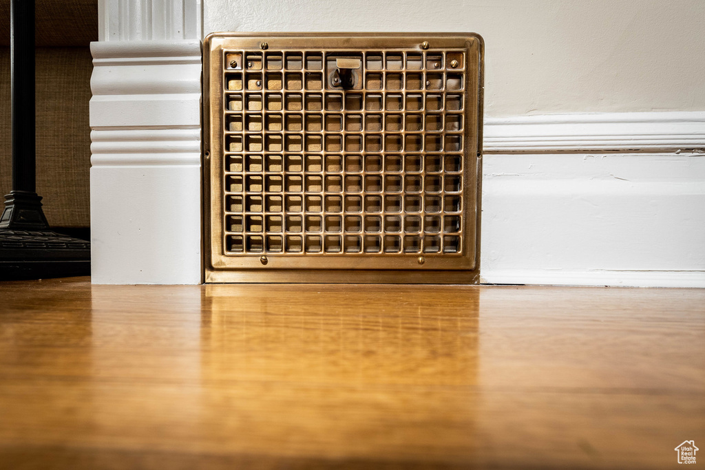 Detailed view of a wood stove