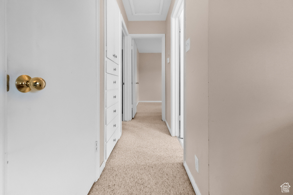 Hallway with baseboards