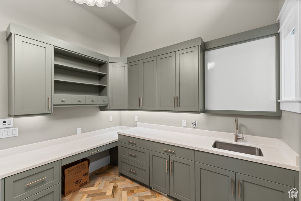 Unfurnished office featuring a sink