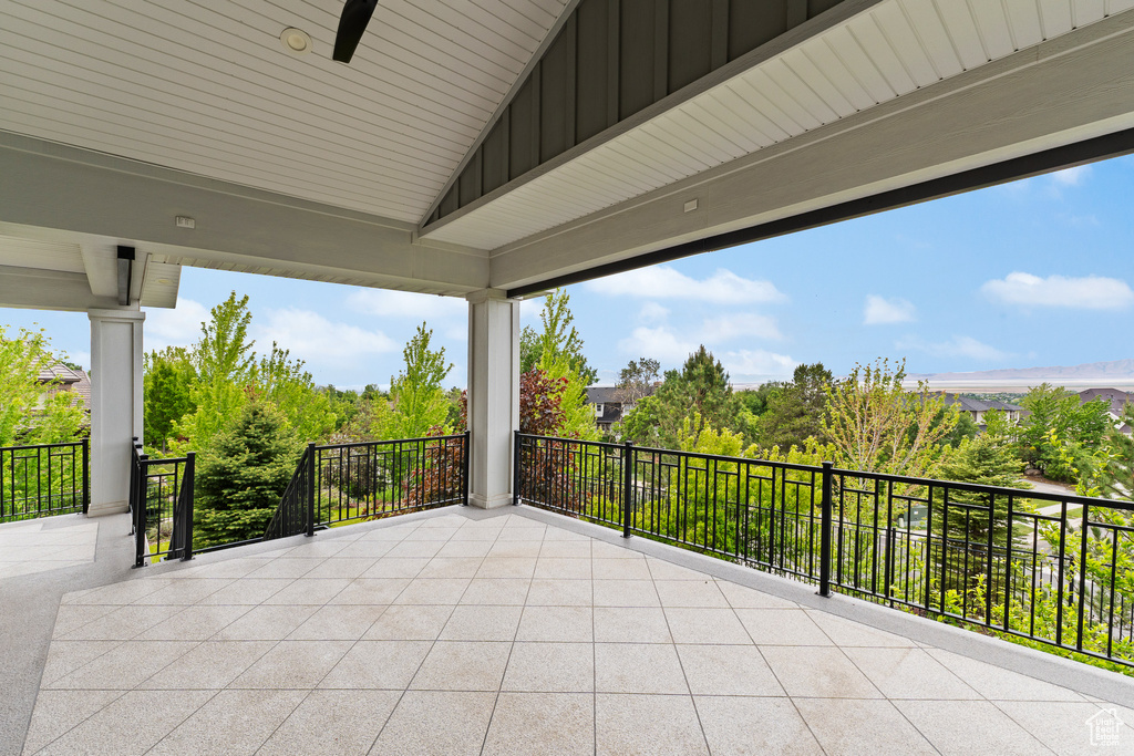 View of patio / terrace with a balcony