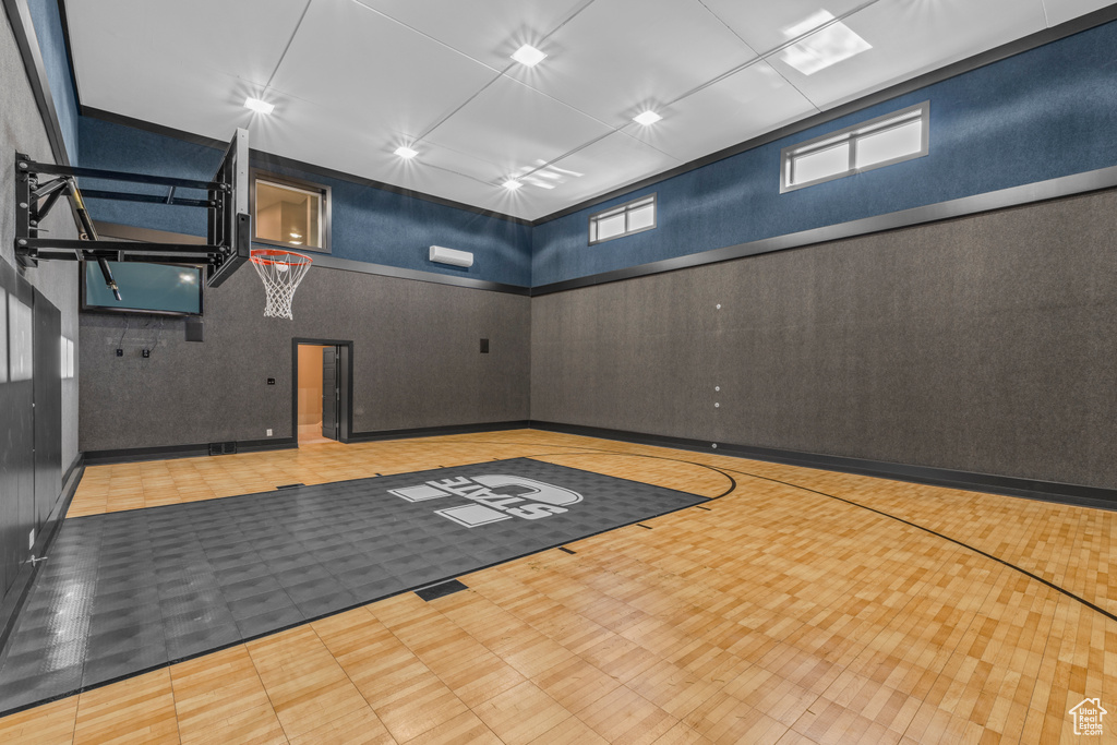 View of basketball court with basketball court