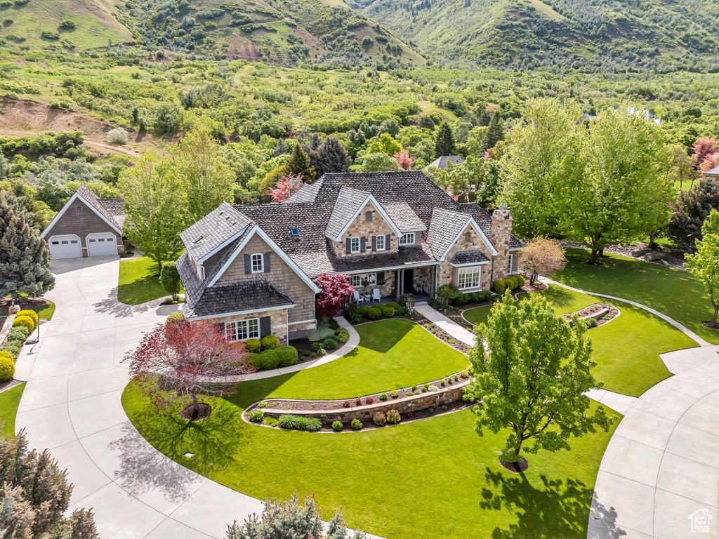 View from above of property