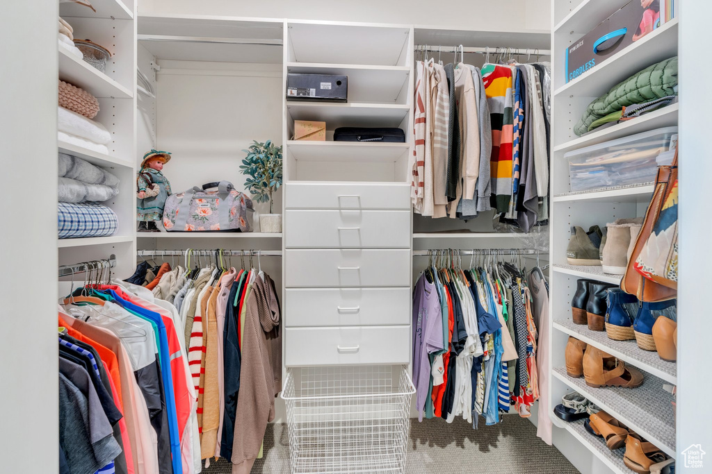 View of spacious closet