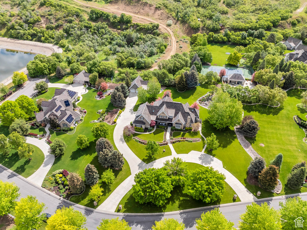 Aerial view of residential area