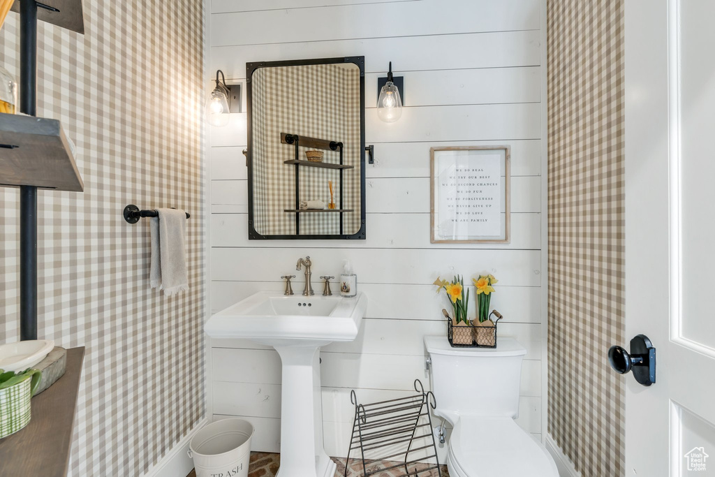 Bathroom featuring toilet and a sink