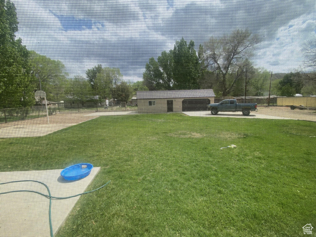 View of green lawn