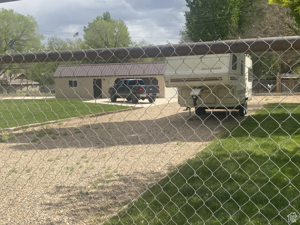 Exterior space featuring fence