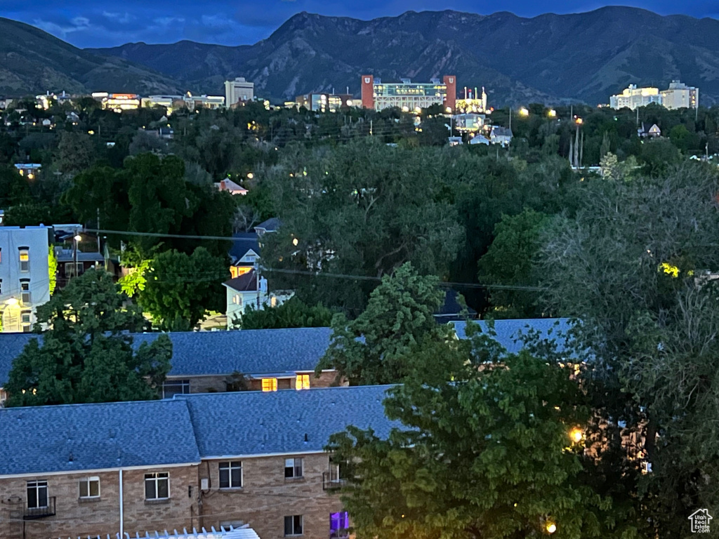 Drone / aerial view of a mountain backdrop
