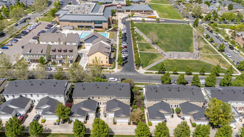 Aerial view of residential area