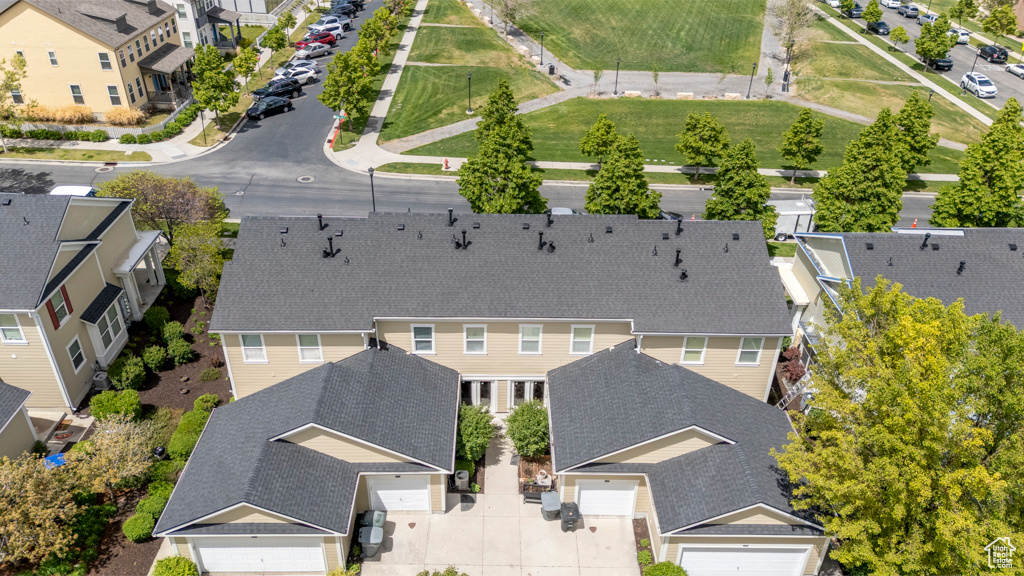 Aerial view of residential area