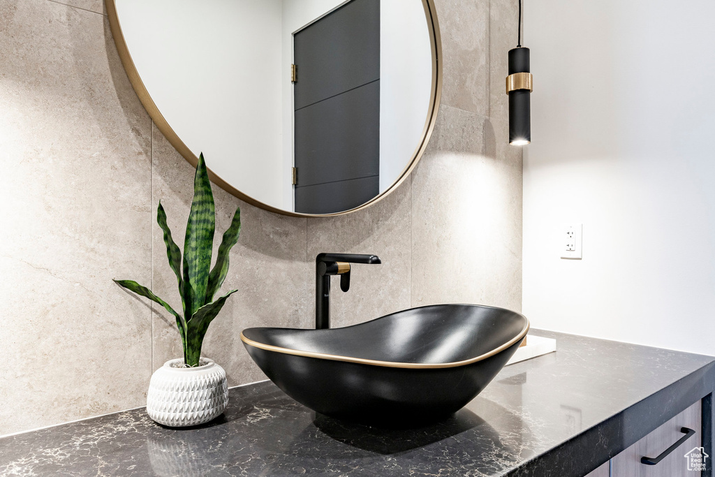 Bathroom view of vanity