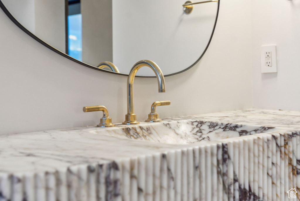 Bathroom view of a sink