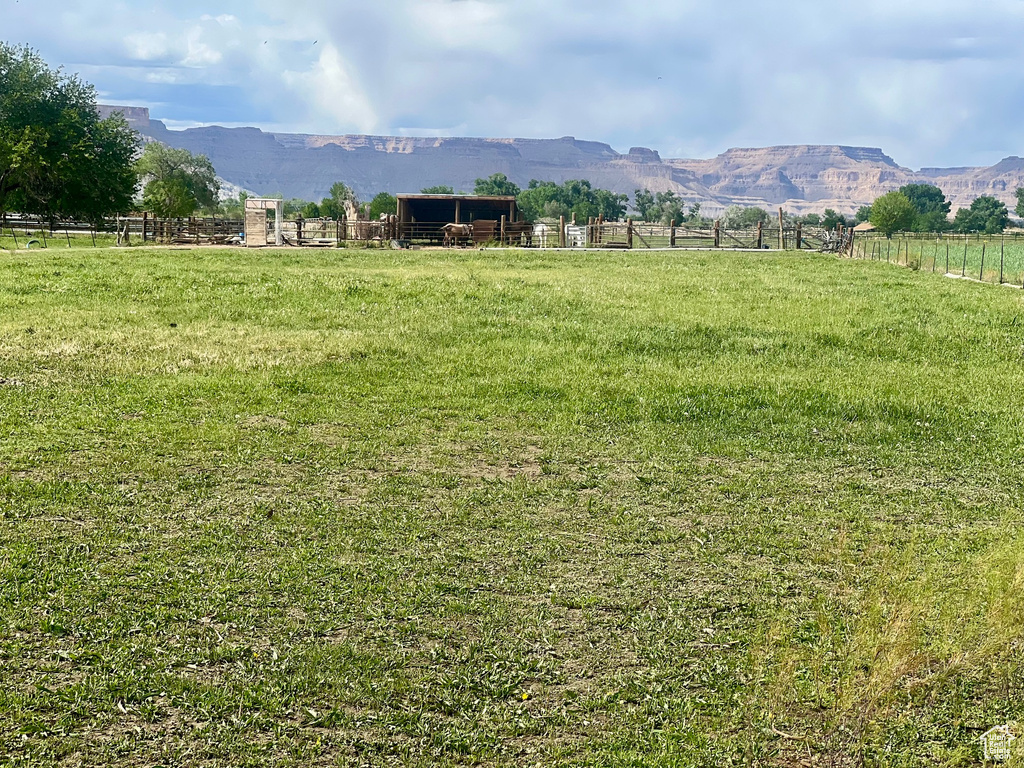 Mountain view featuring rural landscape