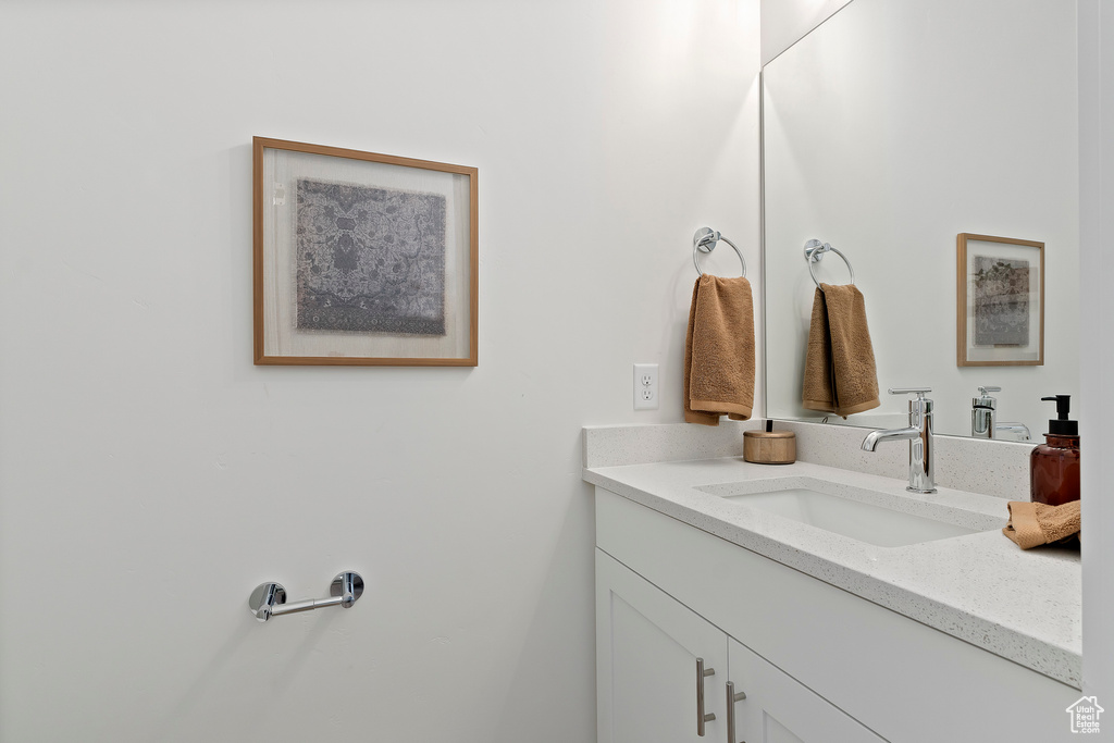 Bathroom featuring vanity