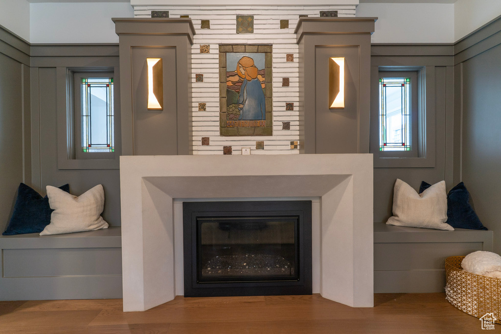 Detailed view of wood finished floors