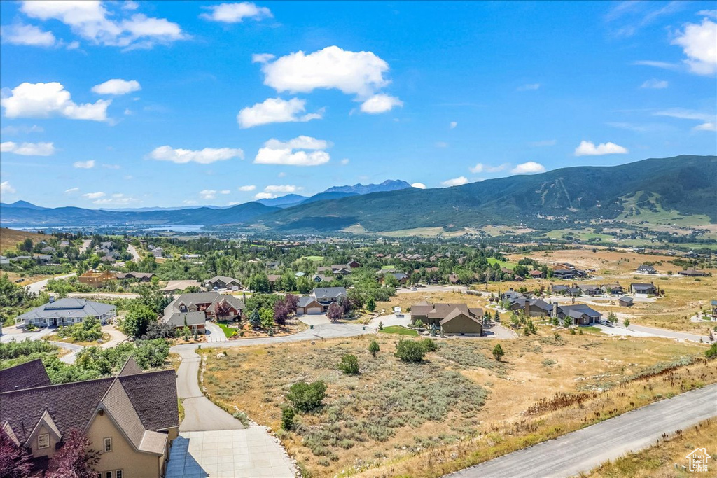Mountain view with nearby suburban area