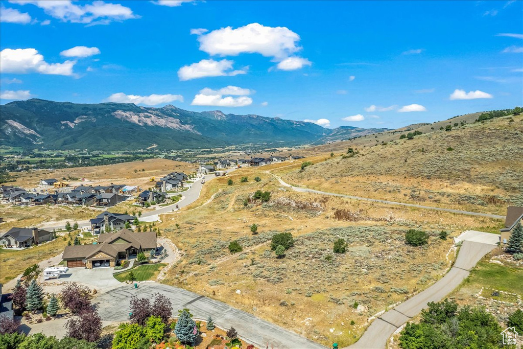 Mountain view with nearby suburban area