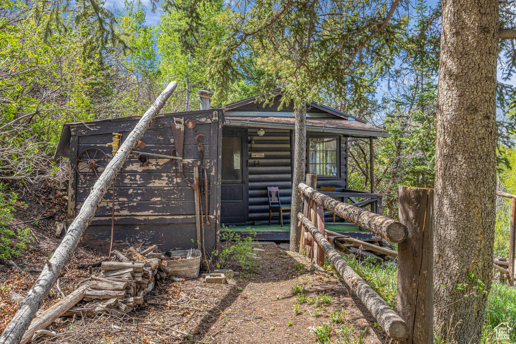 View of outbuilding