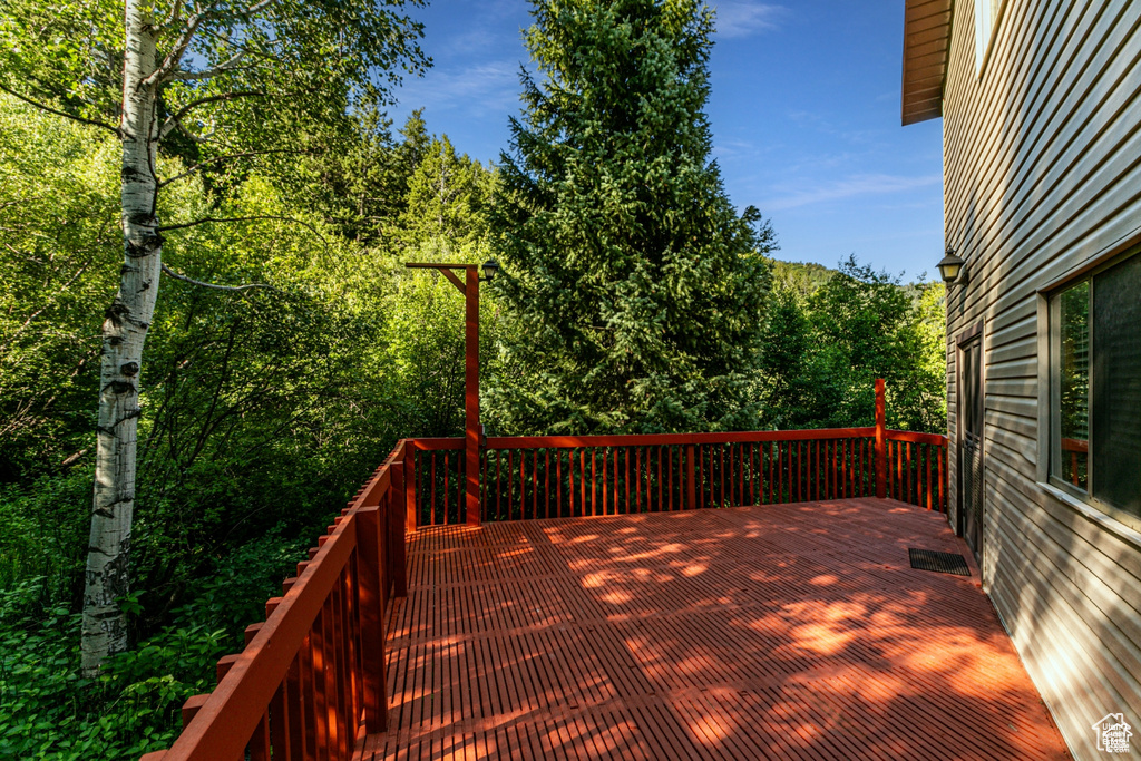 View of deck