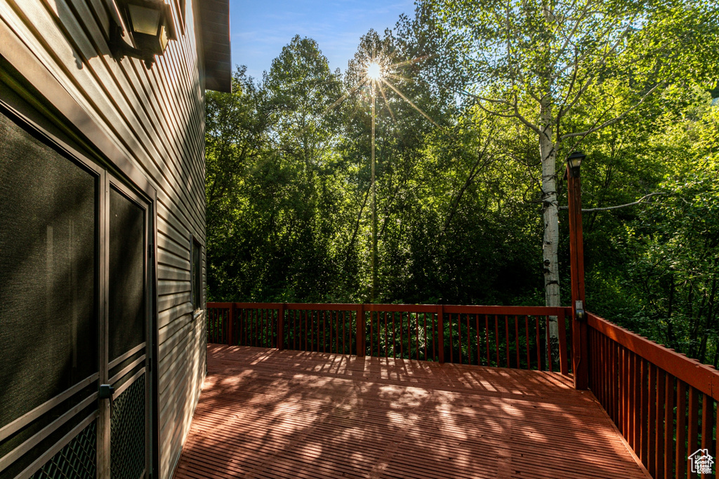 View of wooden terrace