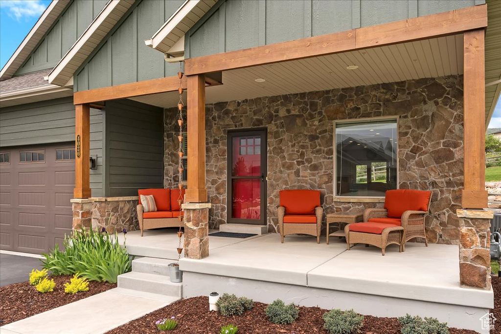 View of patio / terrace featuring a porch