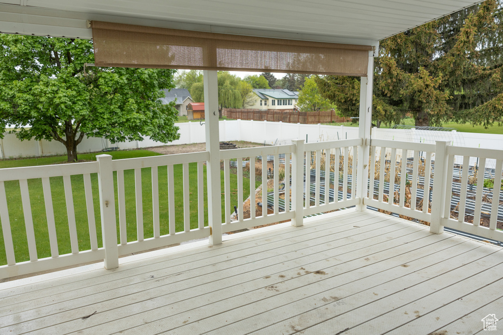 View of wooden deck