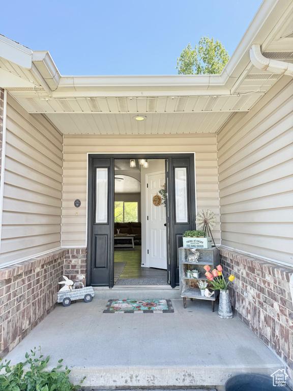 View of doorway to property