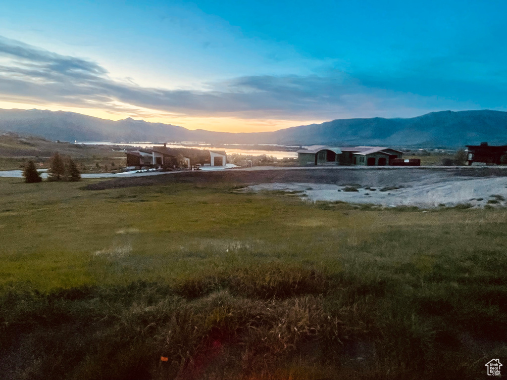 View of community with a mountain view