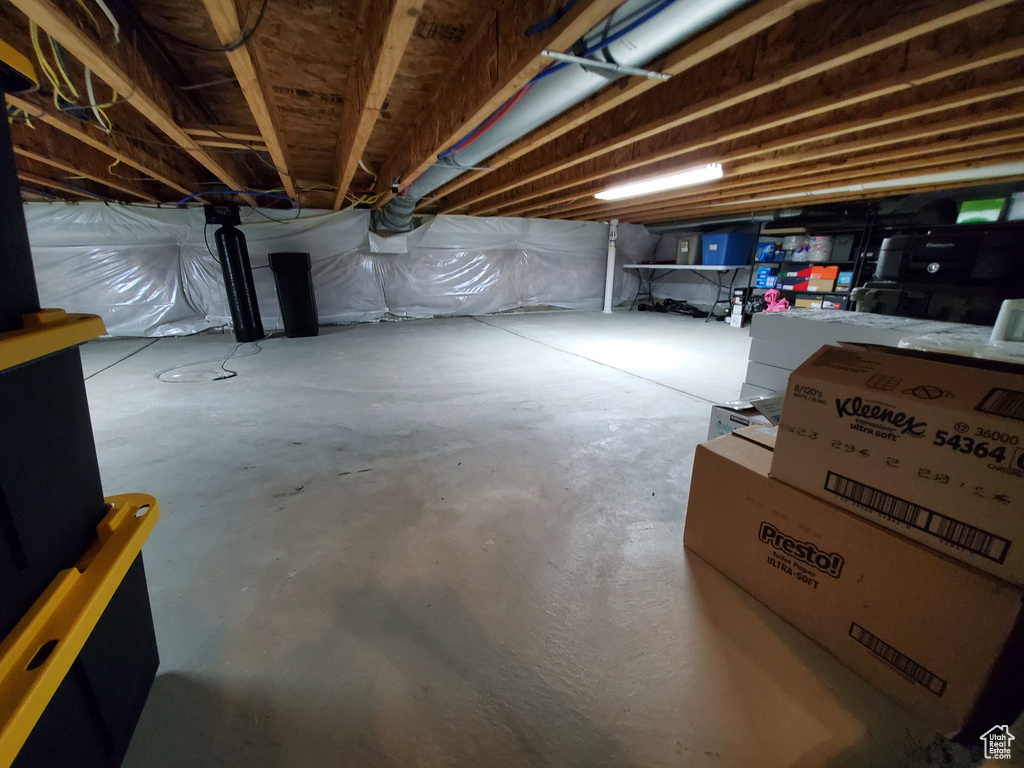 View of unfinished below grade area