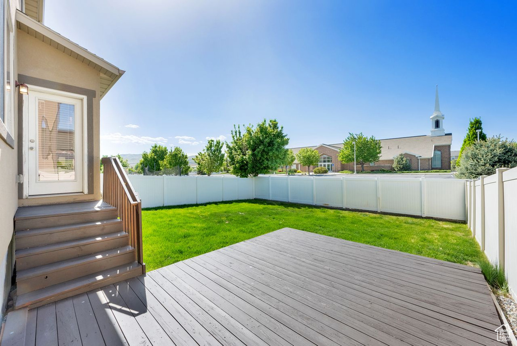 View of wooden terrace