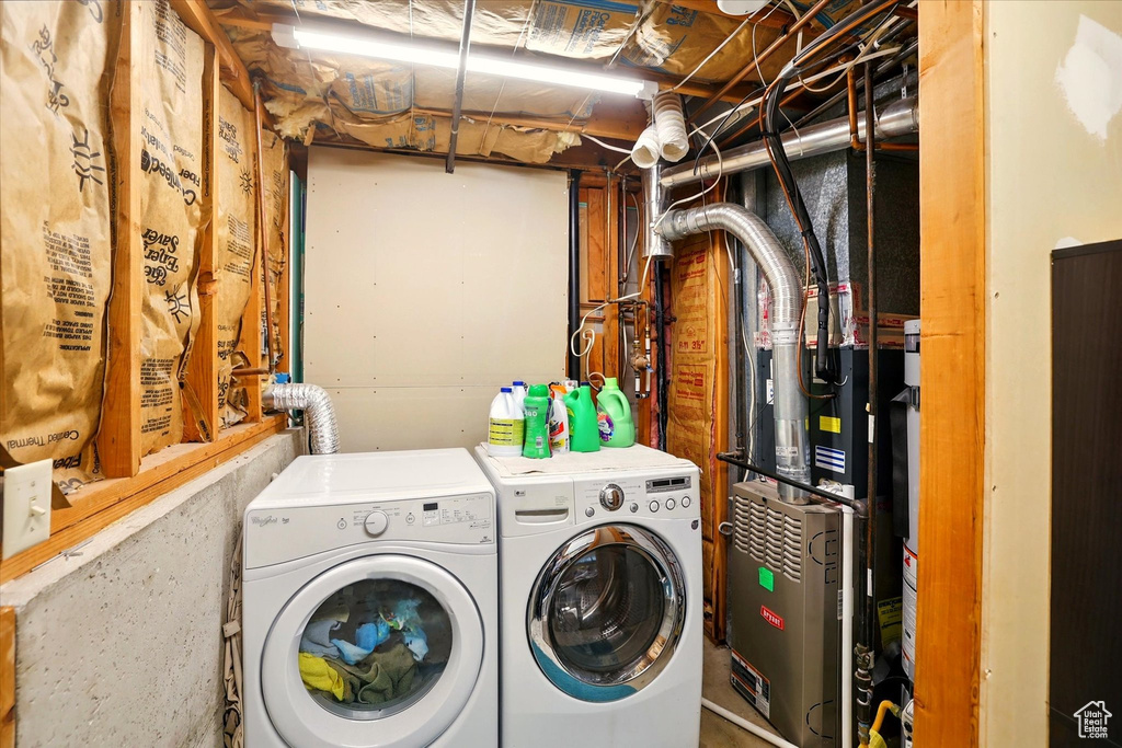 Laundry room with washer and dryer