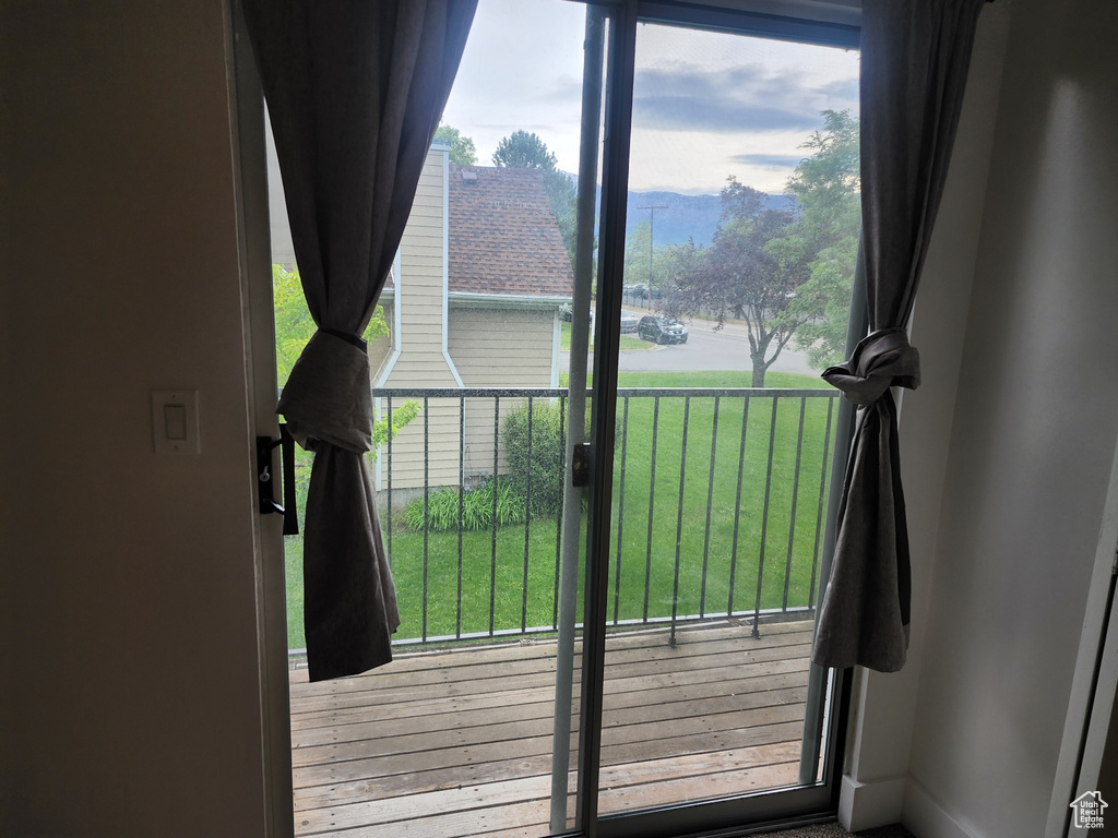Doorway with baseboards