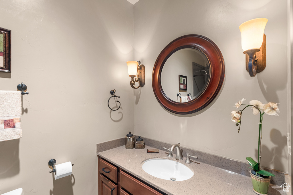 Bathroom featuring vanity